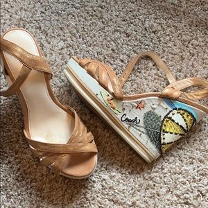 Coach wedge sandals
